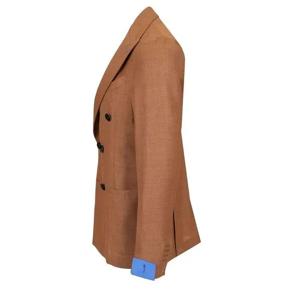 Guarinucci Men Double-Breasted Wool Blazer
